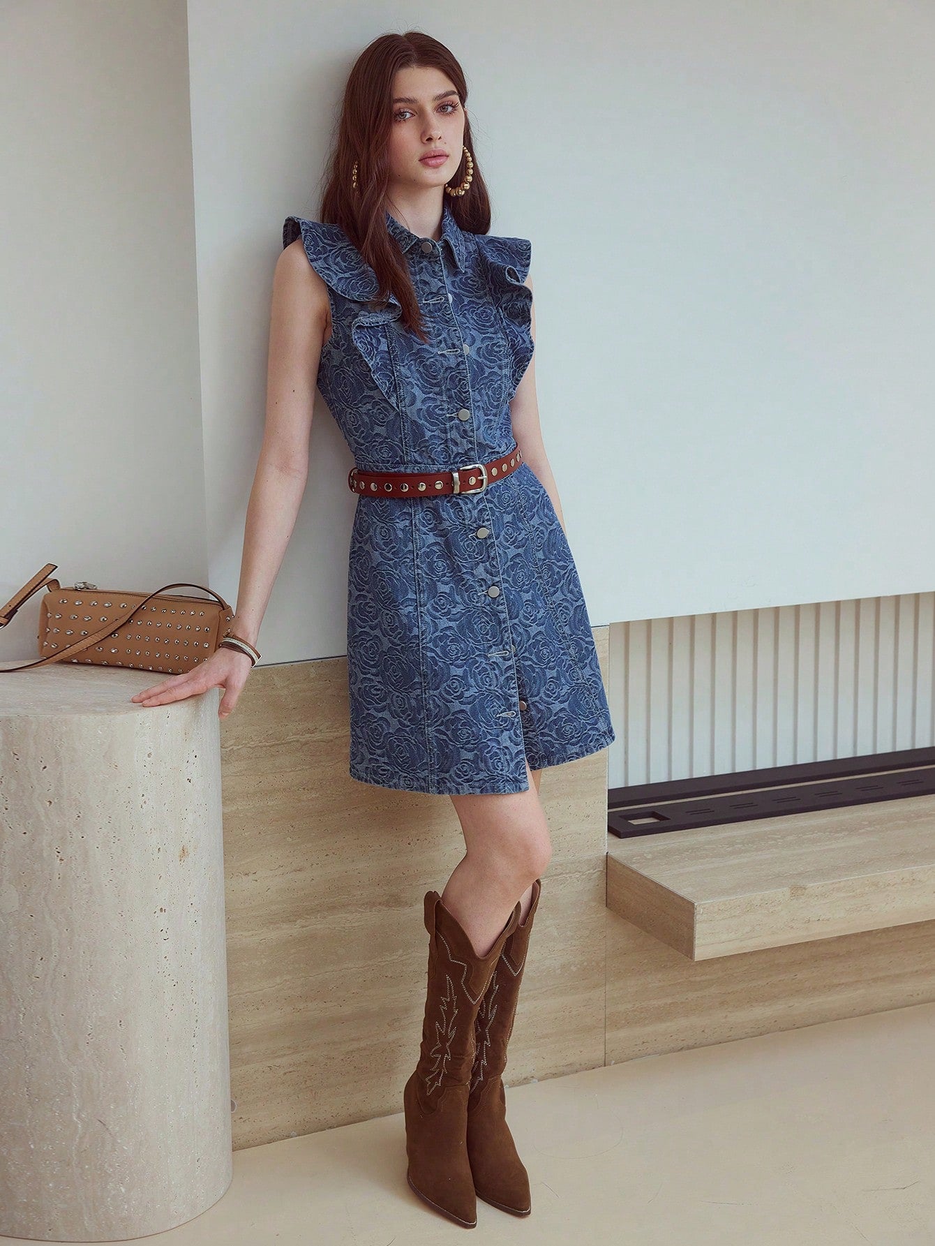 Step out in style with the Studio Jacquard Button-Up Denim Dress, perfect for any occasion. This playful dress combines classic denim charm with a chic jacquard pattern, making it a versatile wardrobe favorite. Button up for a polished look or leave a few undone for a relaxed vibe—either way, you’ll turn heads wherever you go. Comfortable and stylish, it’s your new go-to for effortless fashion fun.