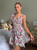 Turn heads this season in our adorable polka dot ruched dress—the perfect blend of playful charm and effortless elegance. Featuring delicate tie straps and flattering ruching throughout, this dress hugs your curves in all the right ways while keeping you cool and comfortable. The timeless polka dot pattern brings that sweet kawaii vibe, making it ideal for back-to-school adventures, casual outings, or weekend hangouts. Whether you're dressing it up with accessories or keeping it laid-back, this versatile pi