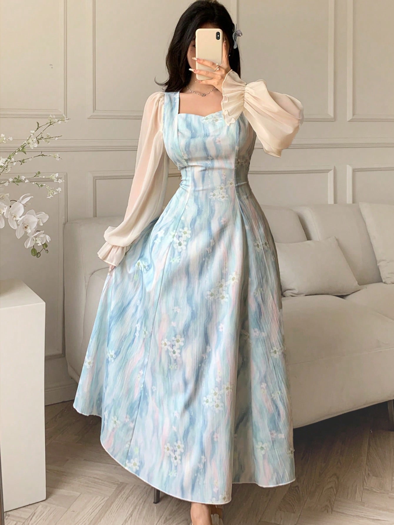 Elevate your summer wardrobe with this playfully chic printed long sleeve dress from Seusyu! Perfect for those who want to stay cool while looking hot, this fashion-forward piece transitions effortlessly from beach days to evening soirées. The eye-catching print turns heads, while the long sleeves offer just the right amount of coverage for breezy summer nights. Who said summer style can't be fun AND fabulous?