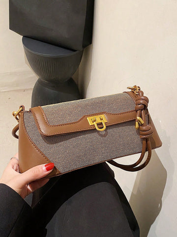 This one-shoulder crossbody bag is the perfect accessory for your fall/winter wardrobe. Its chic texture adds a touch of style to any outfit, while its small size makes it convenient and practical. With its sleek design, this bag is perfect for on-the-go fashionistas.