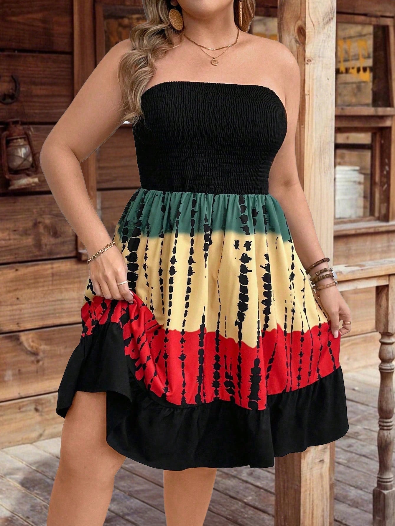 Get ready to turn heads with this Chic Tie-Dye Bodycon Tube Top Mini Dress! Its vibrant colors and snug fit make it perfect for effortless vacation vibes. Whether you're beachside or out for sunset cocktails, this playful dress keeps your style fresh and fun all day long.