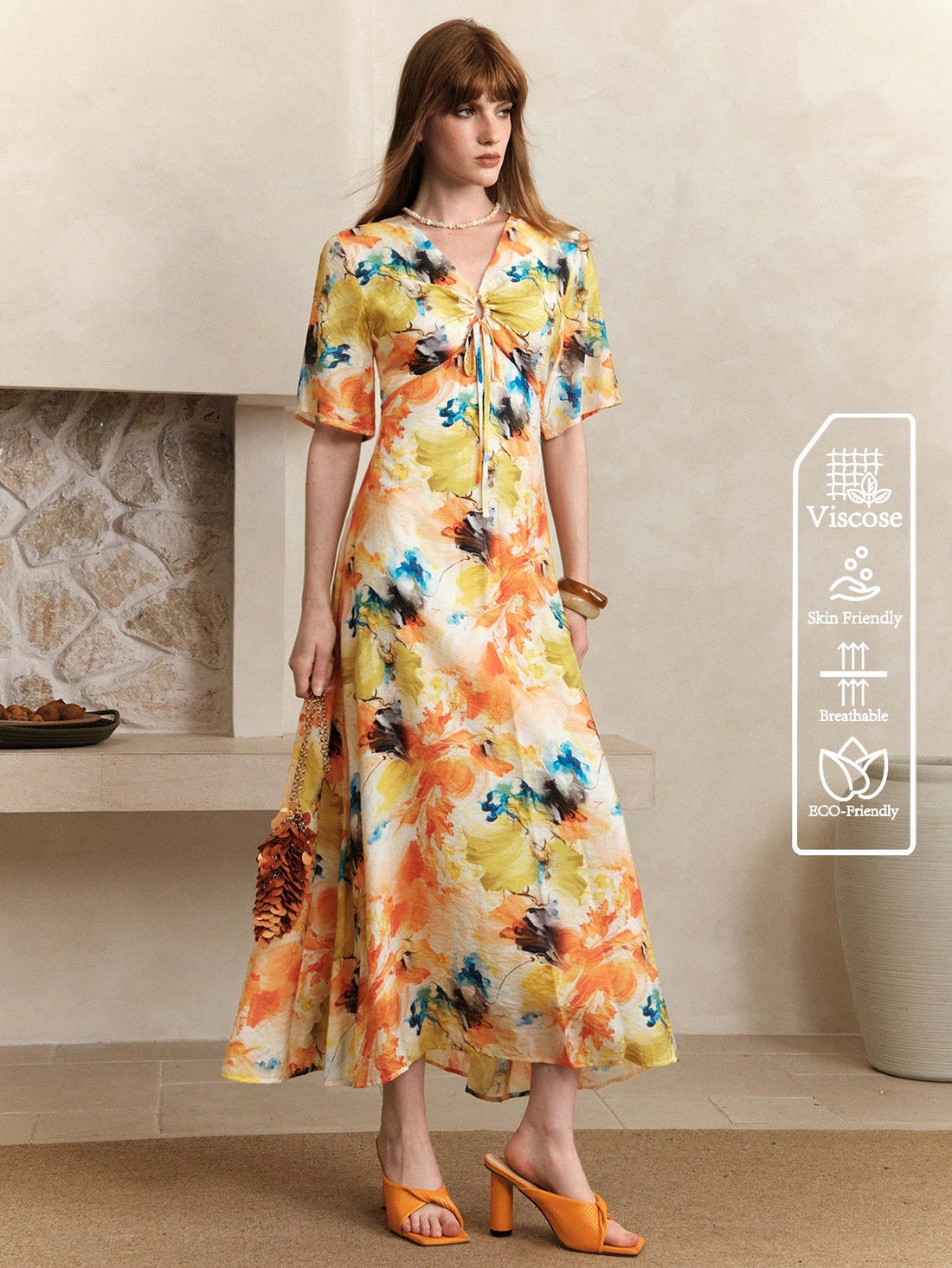 Step into summer with this playful tie-dye V-neck dress designed for effortless style. Its breezy fabric and flattering cut make it your go-to for vacations or casual days out. Brighten your wardrobe and enjoy comfort that moves with you wherever the day takes you.