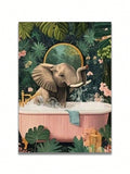 Enhance your bathroom & bedroom decor with this Chic Tropical Animal Canvas Art Set. Featuring a playful sloth, majestic elephant, and stunning zebra, this modern minimalist wall decor adds a touch of quirkiness to your space. Perfect for those who don't take themselves too seriously.