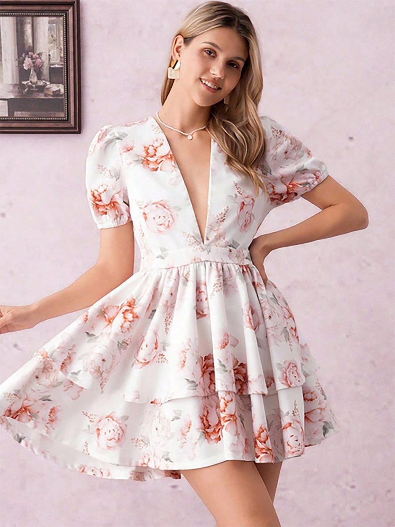 Turn heads wherever you go with this Chic V-Neck Waist Print Mini Skirt, perfectly blending European flair and American charm. Its flattering waist design highlights your silhouette, while the playful print adds a fun twist to any outfit. Ideal for effortless styling, this mini skirt keeps your look fresh and flirty from day to night.