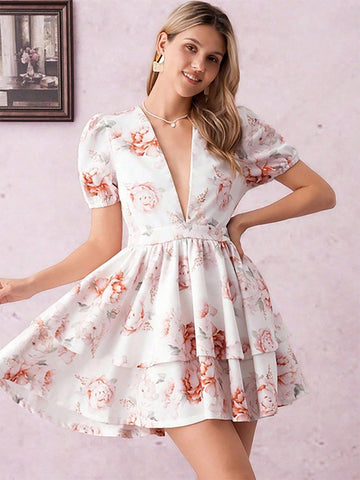 Turn heads wherever you go with this Chic V-Neck Waist Print Mini Skirt, perfectly blending European flair and American charm. Its flattering waist design highlights your silhouette, while the playful print adds a fun twist to any outfit. Ideal for effortless styling, this mini skirt keeps your look fresh and flirty from day to night.