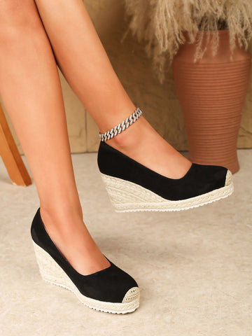 Indulge in Effortless Summer Style with our Chic Vacay Faux Suede Braided Wedge Sandals! The braided design adds an extra touch of glam to these stylish wedges, perfect for day or evening wear. Get ready to turn heads and enjoy a vacay state of mind all summer long.