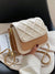 Chic & Versatile Mini Colorblock Quilted Chain Flap Bag – Ideal for Business and Casual Looks