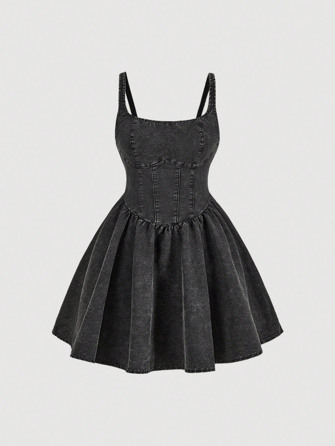 Get ready to slip into style with this Chic Vintage Denim Slip Dress! Featuring spaghetti straps and a sleek vintage denim design, this dress will have you feeling effortlessly stylish. Perfect for any occasion, you'll love the unique, quirky vibe it adds to your wardrobe. (Sleeveless and sassy, this dress is all about chic comfort!)