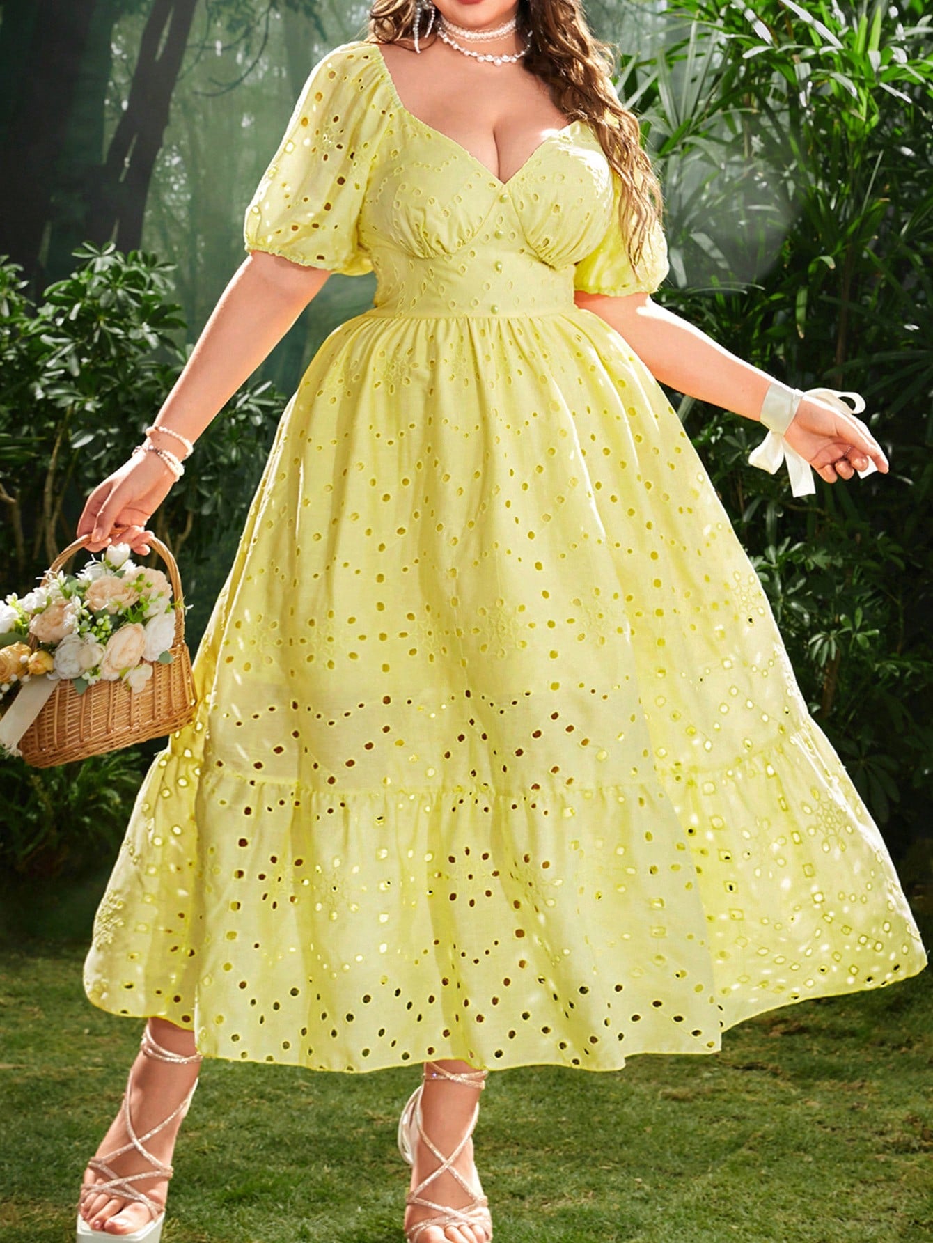 Live out your vintage dreams with this chic French lace dress. The intricate embroidery, balloon sleeves, and floral details add a playful touch to this elegant piece. Perfect for any occasion, you'll feel like a true fashionista in this unique and stylish dress. (No one else will have it, trust us!)