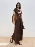 Step into effortless charm with this chic brown long dress designed for playful country vibes. Featuring flutter sleeves that dance with every move and a tie waist that flatters your silhouette, it’s perfect for casual days when you want to feel both comfy and stylish. Whether you’re wandering through fields or sipping lemonade on the porch, this dress brings a touch of whimsy to your wardrobe.