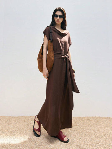 Step into effortless charm with this chic brown long dress designed for playful country vibes. Featuring flutter sleeves that dance with every move and a tie waist that flatters your silhouette, it’s perfect for casual days when you want to feel both comfy and stylish. Whether you’re wandering through fields or sipping lemonade on the porch, this dress brings a touch of whimsy to your wardrobe.