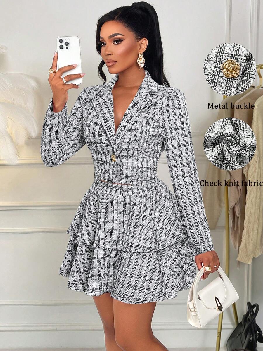 Elevate your everyday wardrobe with this fabulous two-piece set that does the heavy lifting for you. The tailored blazer pairs perfectly with the sleek pencil skirt, creating an instantly polished look whether you're heading to the office or brunch with friends. Mix and match these pieces with your favorite basics for endless styling possibilities. Comfortable, versatile, and undeniably chic—this set is your new go-to for looking put-together without the fuss.