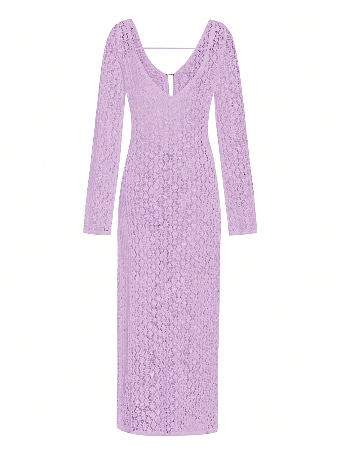 Be the center of attention in our Chic Women's Deep V-Neck Hollow-Out Long Sleeve Sweater Dress. The deep v-neck and hollow-out design add a sexy touch to this cozy sweater dress. Perfect for a night out or a casual date, this dress will make you feel confident and stylish. (Warning: may attract too much attention!)