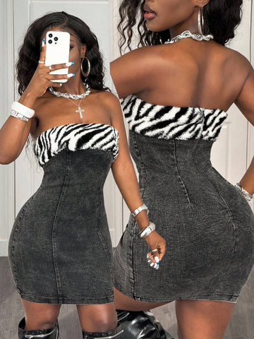 Elevate your wardrobe with this show-stopping denim dress that blends classic cool with luxe touches. The soft fur collar adds instant glamour and warmth, making it your go-to piece for parties, music festivals, and crisp autumn days. Crafted from quality denim, it's structured enough to flatter while remaining comfortable for all-day wear. Whether you're dancing under the stars or catching up with friends, this dress delivers effortless style that turns heads. Dress it up with heels and statement jewelry o