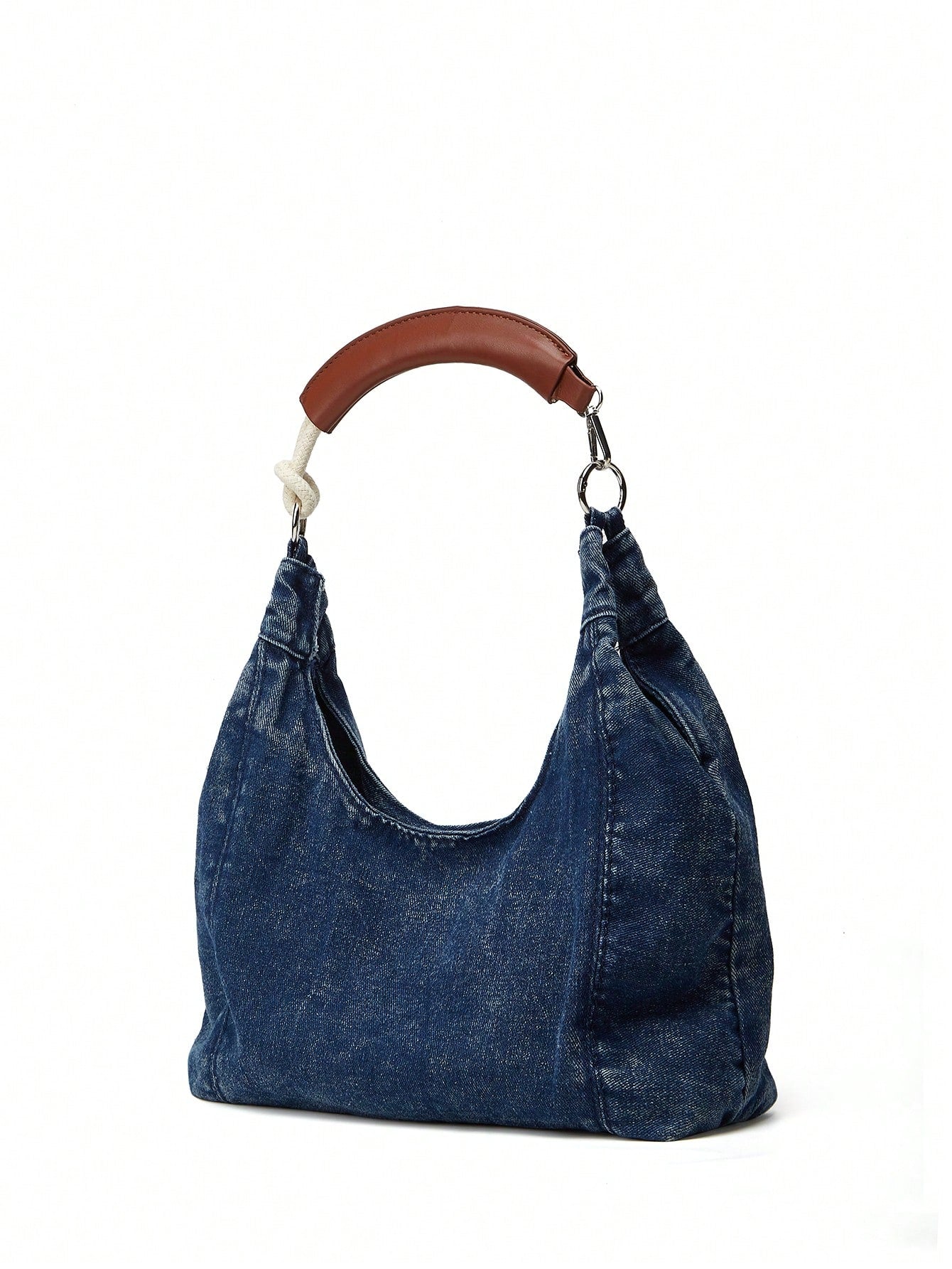 Elevate your everyday style with this playful denim-effect tote bag featuring a unique wooden handle that adds a touch of natural charm. Spacious and sturdy, it’s perfect for work essentials, date night must-haves, or simply all your daily favorites. Ready to turn heads and keep up with your busy life in style!