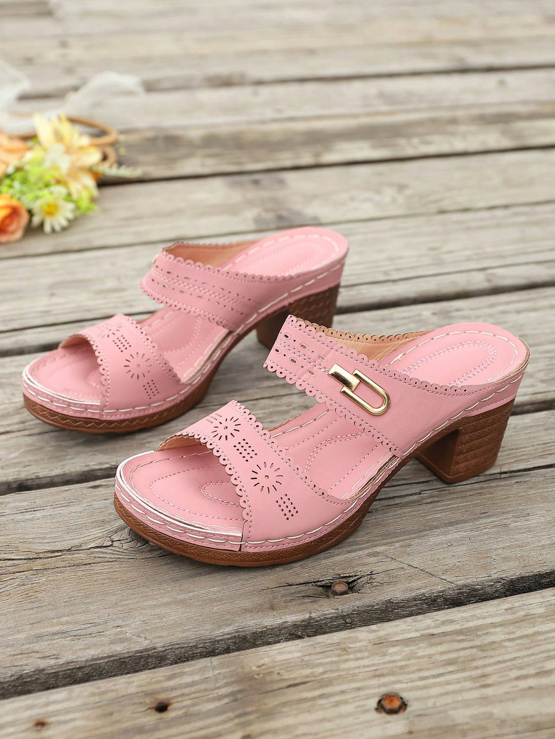 Slip into summer with these chic, high heel sandals for women! The open toe design and hollow-out details provide extra comfort while keeping you stylish. Available in multiple colors, they're perfect for any summer fashion look.