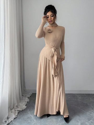 Chic Women's Knitted Long Sleeve Top and Skirt Set for Autumn & Winter Canary Houze Chic Women's Knitted Long Sleeve Top and Skirt Set for Autumn & Winter Canary Houze