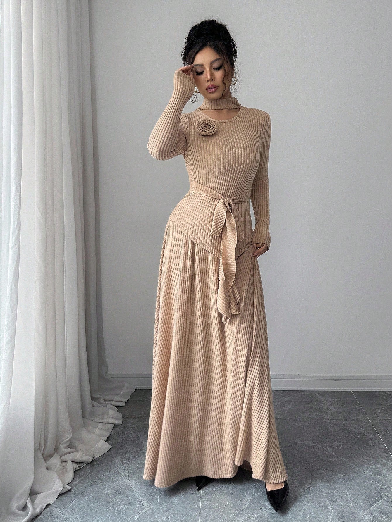 Elevate your cold-weather wardrobe with this effortlessly chic knitted set that pairs a cozy long-sleeve top with a flattering skirt. Perfect for layering through autumn and winter, this coordinated duo delivers warmth without sacrificing style. The soft knit fabric drapes beautifully, making it ideal for everything from casual coffee dates to polished weekend outings. Mix, match, or wear together—this versatile set is your new go-to for looking put-together when temperatures drop.