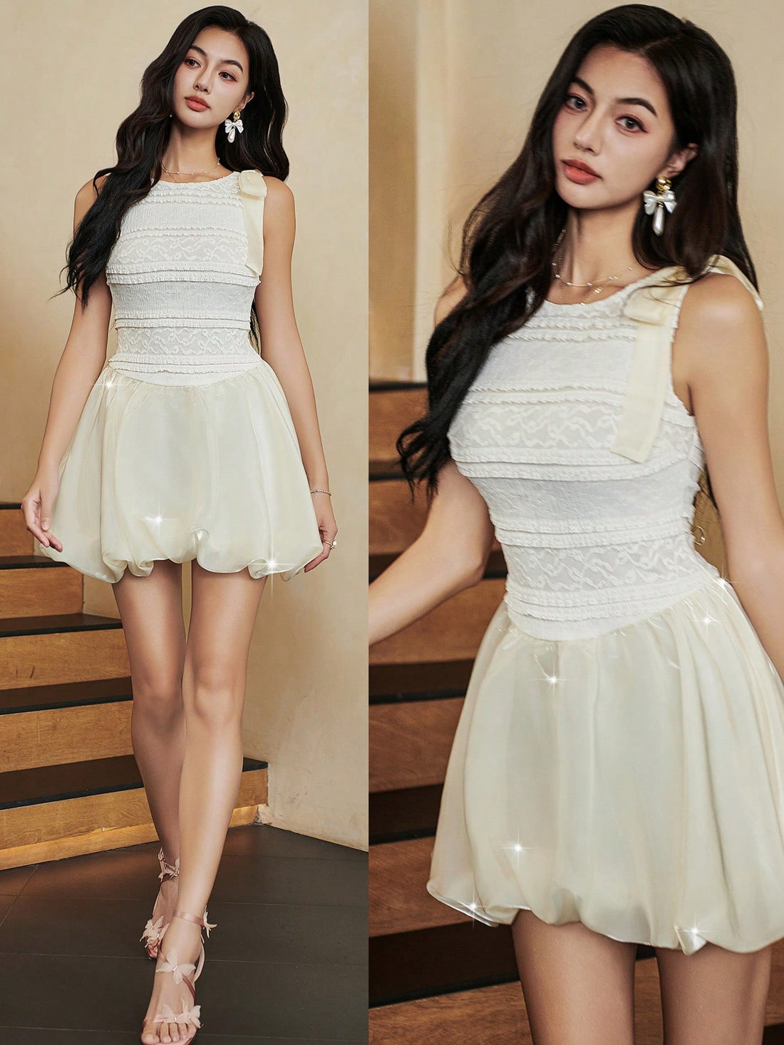 Flaunt your style in this playful lace patchwork mini dress! The color block design adds a modern twist, while the ruffle hem brings just the right amount of flirty fun. Perfect for graduation celebrations or any special occasion where you want to turn heads and collect compliments. Dance-floor approved and photo-ready!