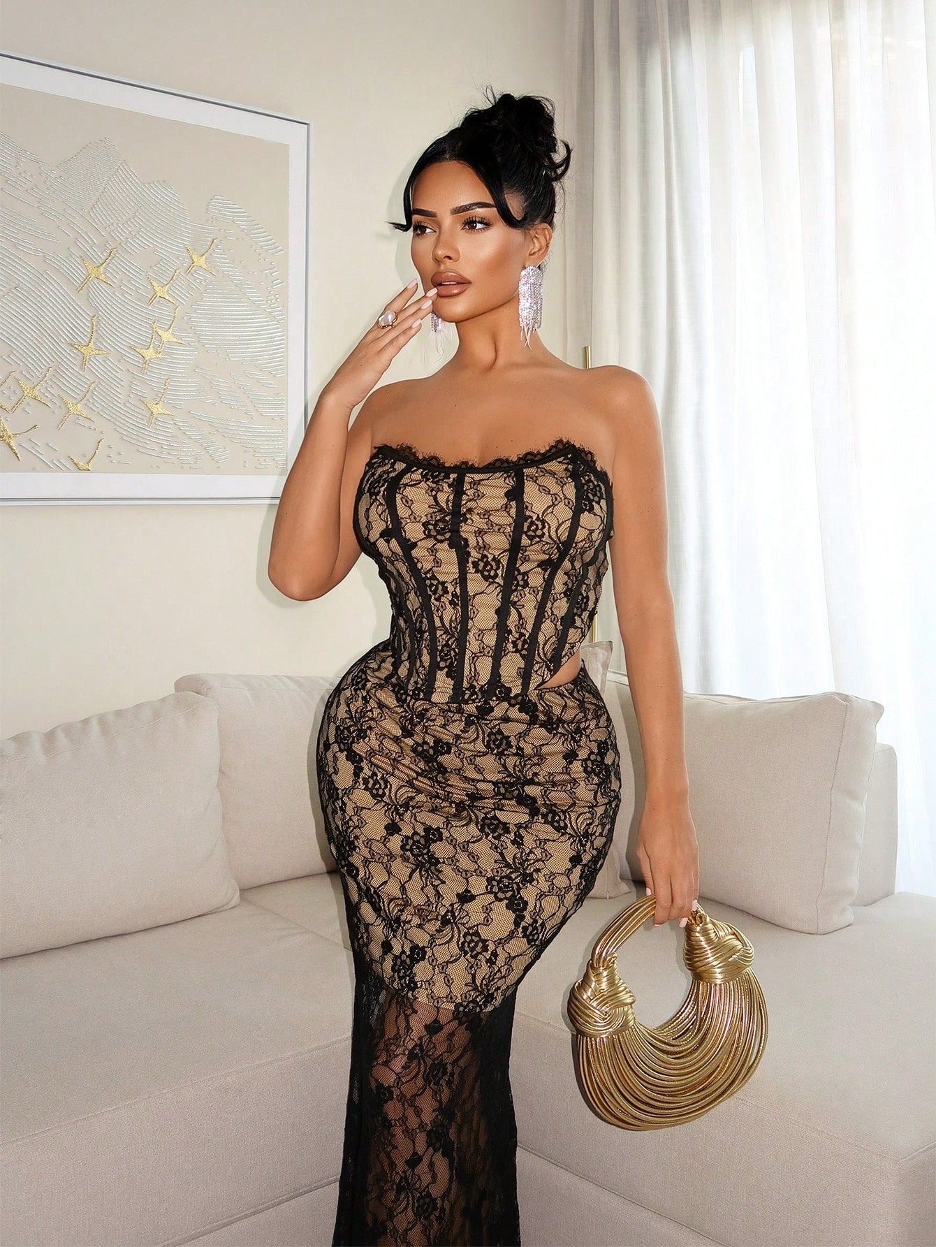 Elevate your everyday wardrobe with this stunning lace tube top and skirt set! The delicate lace detailing adds a touch of sophistication, while the tube top offers a flattering, modern silhouette. Pair it together for an effortlessly chic look, or mix and match with your favorite pieces. Perfect for casual outings, brunch dates, or whenever you want to feel put-together without trying too hard. This versatile set brings that "I woke up like this" energy to any occasion.