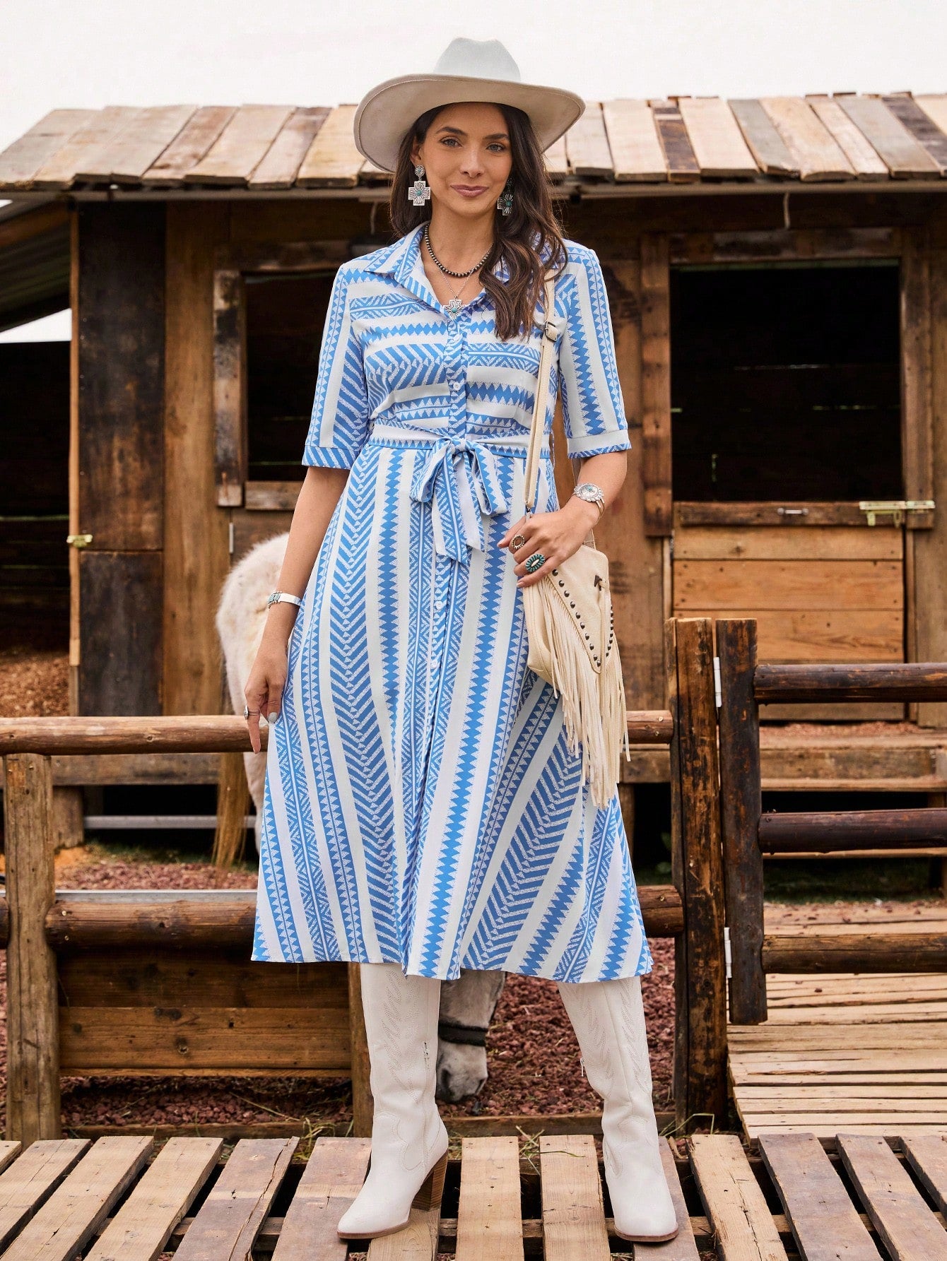 midi casual summer dresses for women Chic Women's Printed Dress: Perfect Beach Days and Outings family gathering Go Live: 02-05-2023 Classic Peasant Dress Waist:38