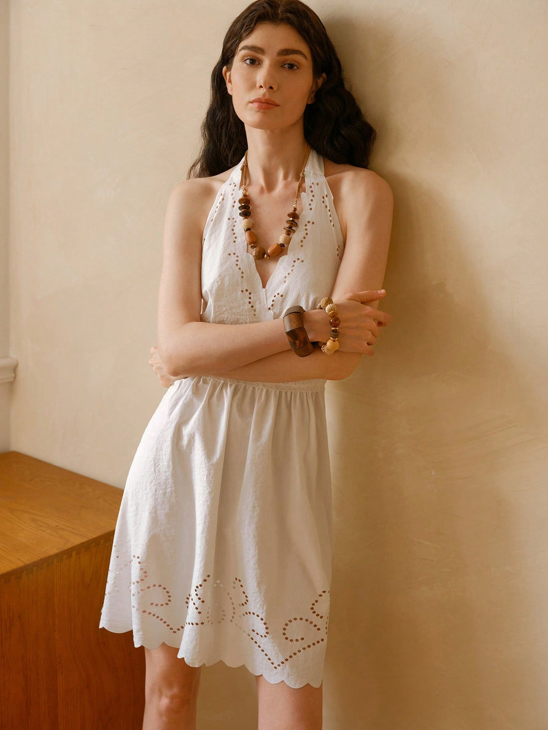 Stay effortlessly stylish in our Chic Women's V-Neck Cinched Waist Burnout Slip Dress. This versatile dress features a cinched waist to flatter your figure, while the burnout fabric adds a touch of chic texture. Perfect for any occasion, this dress will elevate your style game (without any effort, of course!).