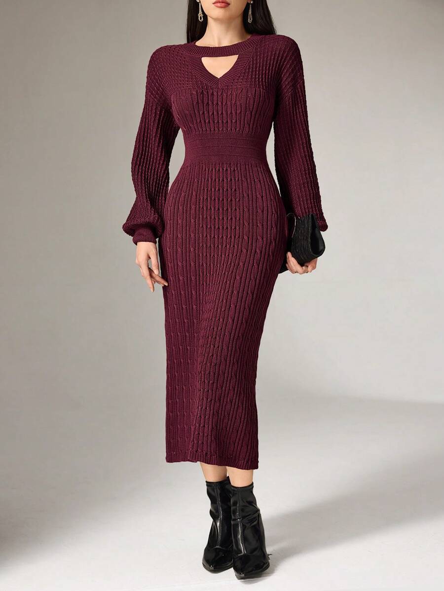 Elevate Your Autumn Wardrobe with Our Chic V-Neck Drop Shoulder Sweater Dress!

Embrace the cozy sophistication of the season in a dress that perfectly blends effortless comfort with a high-fashion, tailored edge. This stunning knitted masterpiece is designed for the modern woman who seeks a polished yet relaxed silhouette for those crisp fall days and elegant evenings.

Flattering Deep V-Neckline: The sleek V-neck design elegantly elongates the neck and frame, offering a sophisticated canvas for your favor