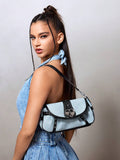 Chic Y2K Denim Shoulder Hobo Bag for Trendy Girls - Stylish, Versatile, and Retro Fashion Statement is a stylish choice for women who want a fashion-forward accessory that works well for everyday outings, casual plans, and statement styling.