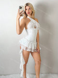Elevate her wardrobe with this stunning Y2K-inspired white lace dress, designed for tween girls who love timeless style. The delicate lace detailing and flattering silhouette make it perfect for homecoming dances, back-to-school events, or any special occasion. Versatile enough to dress up or down, this piece combines vintage charm with modern appeal. Comfortable and chic, it's the go-to dress for creating memorable moments in style.