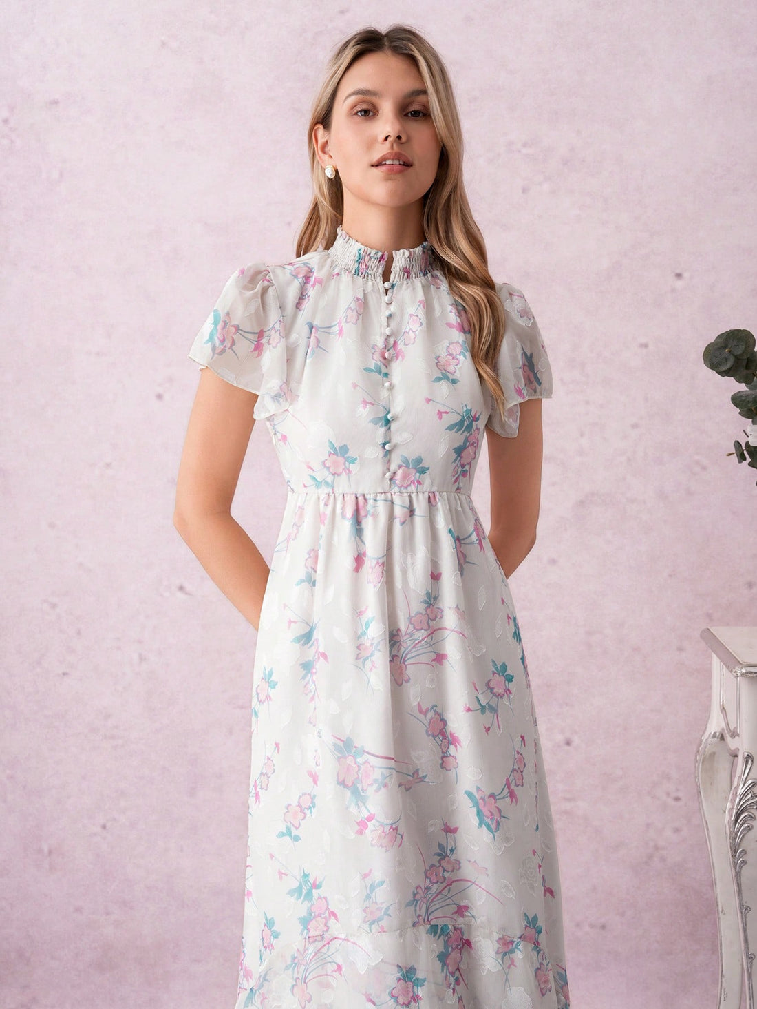 Brighten your day with this Chic Yellow Floral Print Dress! Featuring a flattering V-neck and a tie waist that hugs your curves just right, it flows beautifully for a carefree look. Perfect for everything from brunch dates to garden parties, it brings effortless elegance with a playful pop of sunshine. Slip into comfort and style that dances with every step.