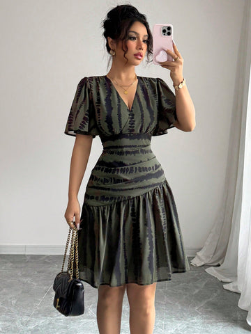 Get ready to make a fashion statement with our Chic Zebra Print A-Line Dress! Designed for spring and summer, this dress features a playful zebra print, elegant V-neck, and stylish bell sleeves. Perfect for afternoon tea parties and trendy commuting. Stay chic with this unique dress!