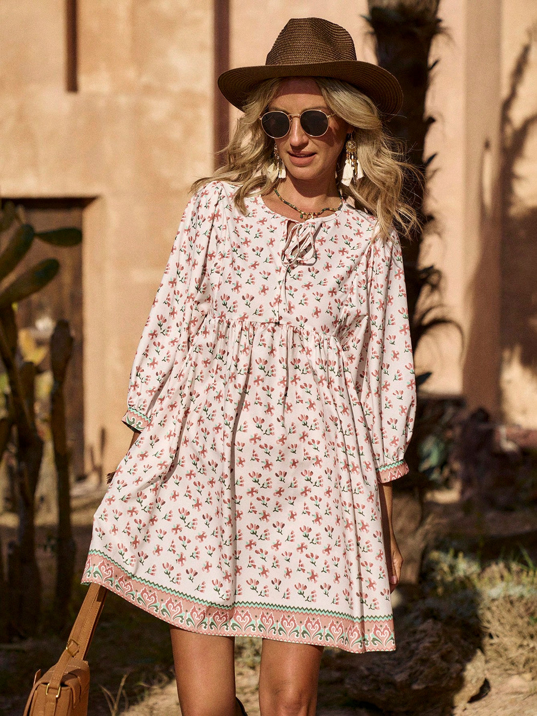 Effortlessly exude chic and breezy vibes in our Women's Woven Printed Summer Dress. Perfect for any holiday, this dress features a stylish print and lightweight fabric for a comfortable and fashionable look. Embrace the easy, carefree style with this dress - perfect for any adventure!