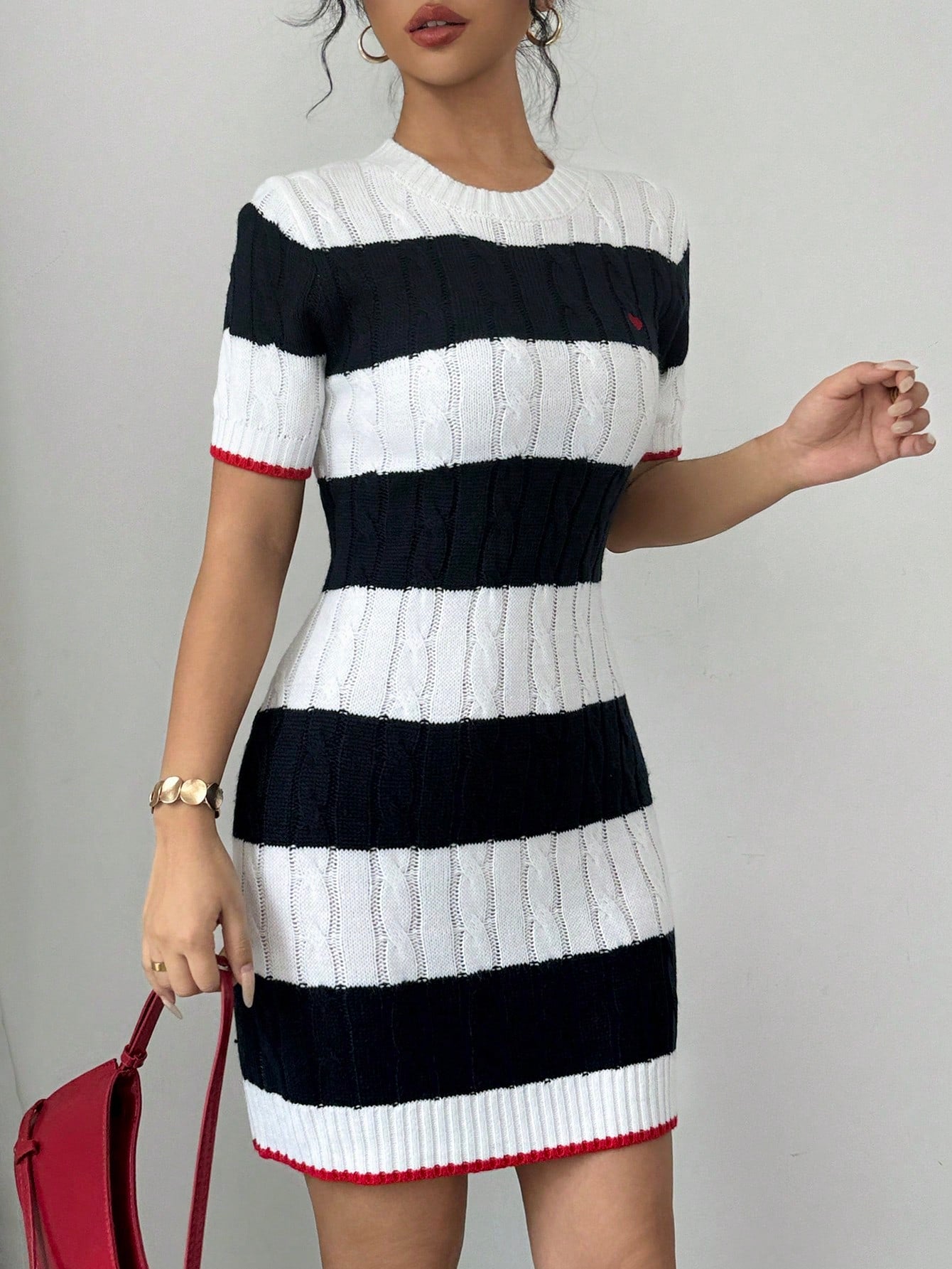 Take your fashion game to the next level with our Chic and Colorful Colorblock Striped Print Midi Dress for women! This versatile dress features a modern and stylish colorblock design with vibrant stripes, making it perfect for any occasion. Made with high-quality materials, it offers both comfort and style. Upgrade your wardrobe today!