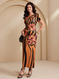 Get ready to elevate your everyday style with our Chic and Comfortable Women's Knit Casual Printed Dress. Made from soft and stretchy knit fabric, this dress provides all-day comfort while the trendy print adds a touch of chic to your wardrobe. Perfect for any occasion, this dress is a must-have for every fashion-forward woman!