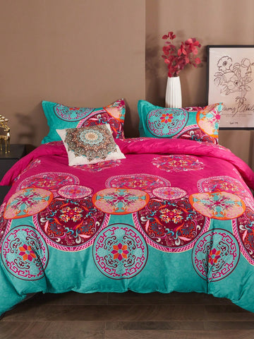 Add a touch of holiday cheer to your bedroom with our Festive Holiday Cheer duvet cover set. Made of high-quality polyester, this 3-piece set features a festive Christmas print that will make your bed the center of attention. Transform your room into a winter wonderland with this cozy and stylish duvet cover set.