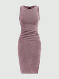 Step up your style game with our Chic and Edgy Punk Dress. Make a statement in this sleeveless dress, designed with solid colors for a bold look. Perfect for fashion-forward women looking to add a touch of punk to their wardrobe. Express your unique style confidently and effortlessly.