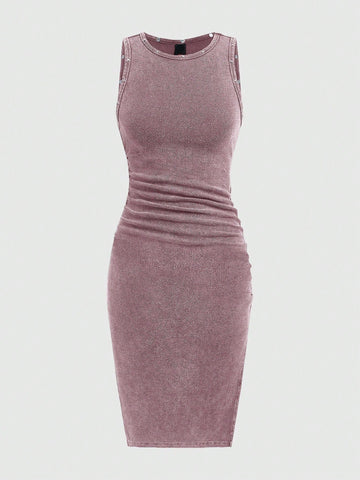 Step up your style game with our Chic and Edgy Punk Dress. Make a statement in this sleeveless dress, designed with solid colors for a bold look. Perfect for fashion-forward women looking to add a touch of punk to their wardrobe. Express your unique style confidently and effortlessly.