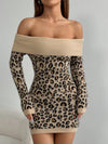 This Chic and Sassy off-shoulder sweater dress features a trendy leopard print design that adds a touch of sophistication to any outfit. The off-shoulder style adds a flirty and feminine touch while the sweater material keeps you warm and cozy. A perfect dress for a night out or a casual day look.