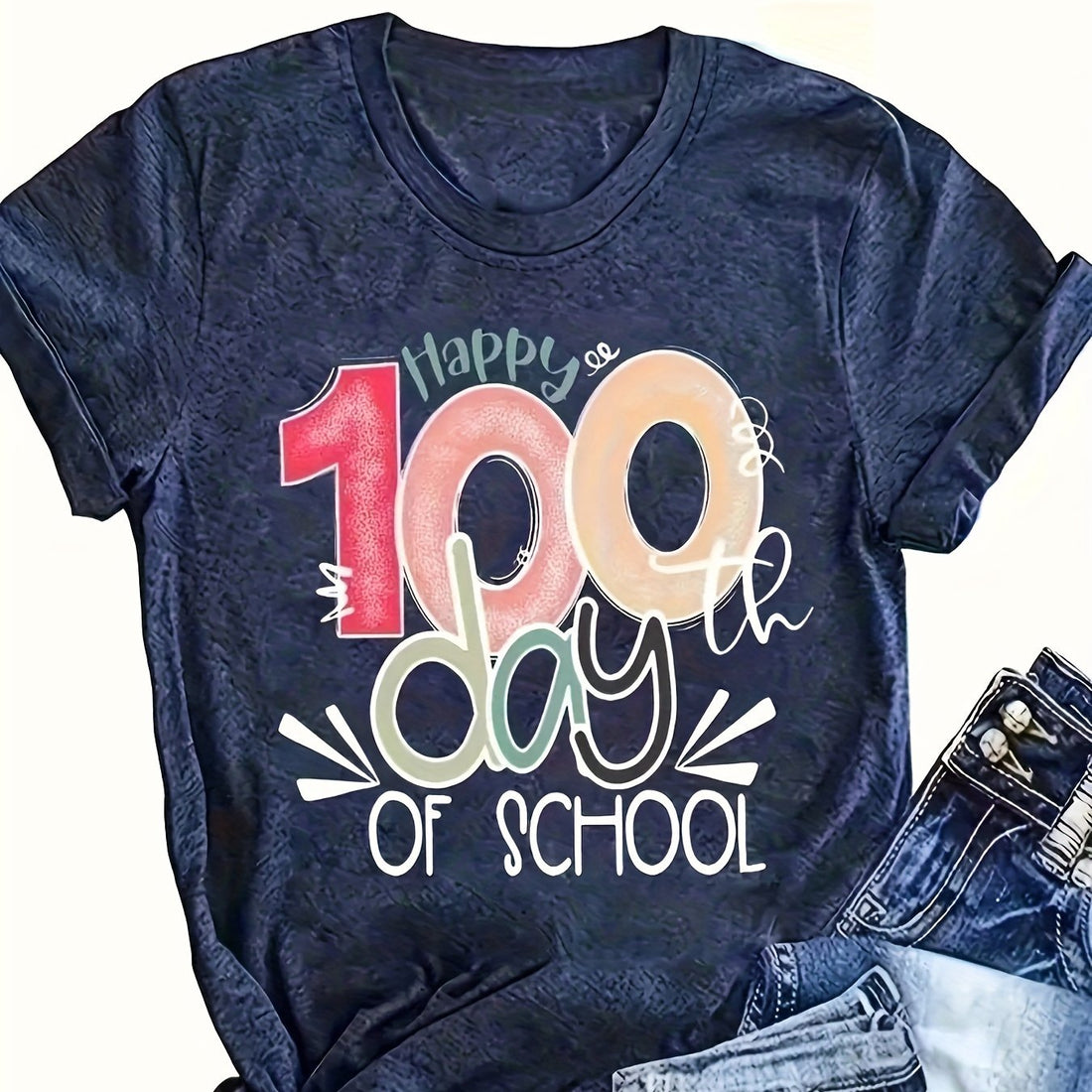 Upgrade your casual wardrobe with our chic and stylish letter neck t-shirt. This must-have piece for women's fashion features a bold letter design, short sleeves, and a comfortable fit. Express your unique style while staying comfy and trendy. Perfect for any casual occasion.