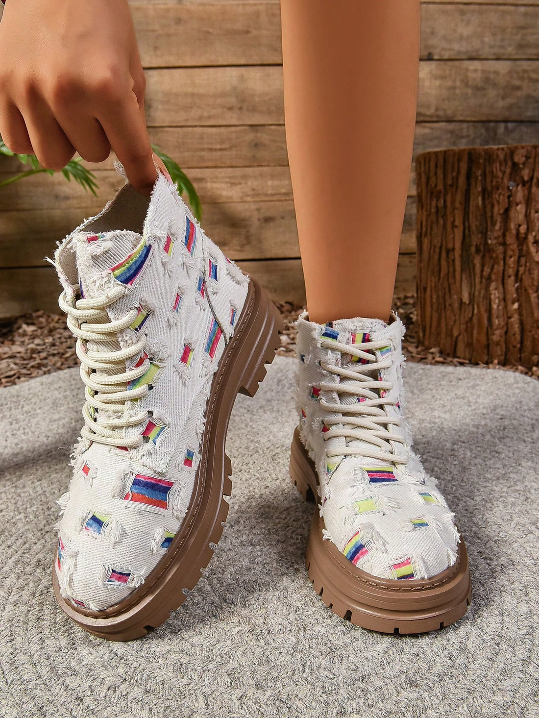 Elevate your fashion game with our Chic and Stylish Thick Sole Lace-Up Women's Short Boots. Made with the latest trends in mind, these boots feature a thick sole and lace-up design for maximum comfort and style. Perfect for any occasion, these boots will add a touch of sophistication to any outfit.