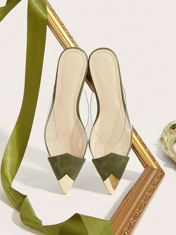 Elevate your summer style with these Chic and Trendy Transparent Flat Mule Sandals. Perfect for any outfit, these sandals add the perfect touch of trendiness and transparency to your look. Step out in confidence and make a statement with these must-have sandals.