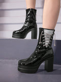 Elevate your style this holiday season with our Chic and Trendy Women's Square Toe Short Boots! These boots add a touch of sophistication and trendiness to any outfit, making them perfect for holiday gatherings. You'll love how comfortable and stylish they are, while impressing everyone with your fashion sense.