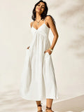 This breezy cami dress is your summer wardrobe MVP! Slip into instant style with its flattering silhouette that takes you from beach walks to dinner dates without missing a beat. The versatile solid color pairs with everything, while the lightweight fabric keeps you cool when temperatures soar. Dress it up with heels or down with sandals – effortless chic is just one zip away!