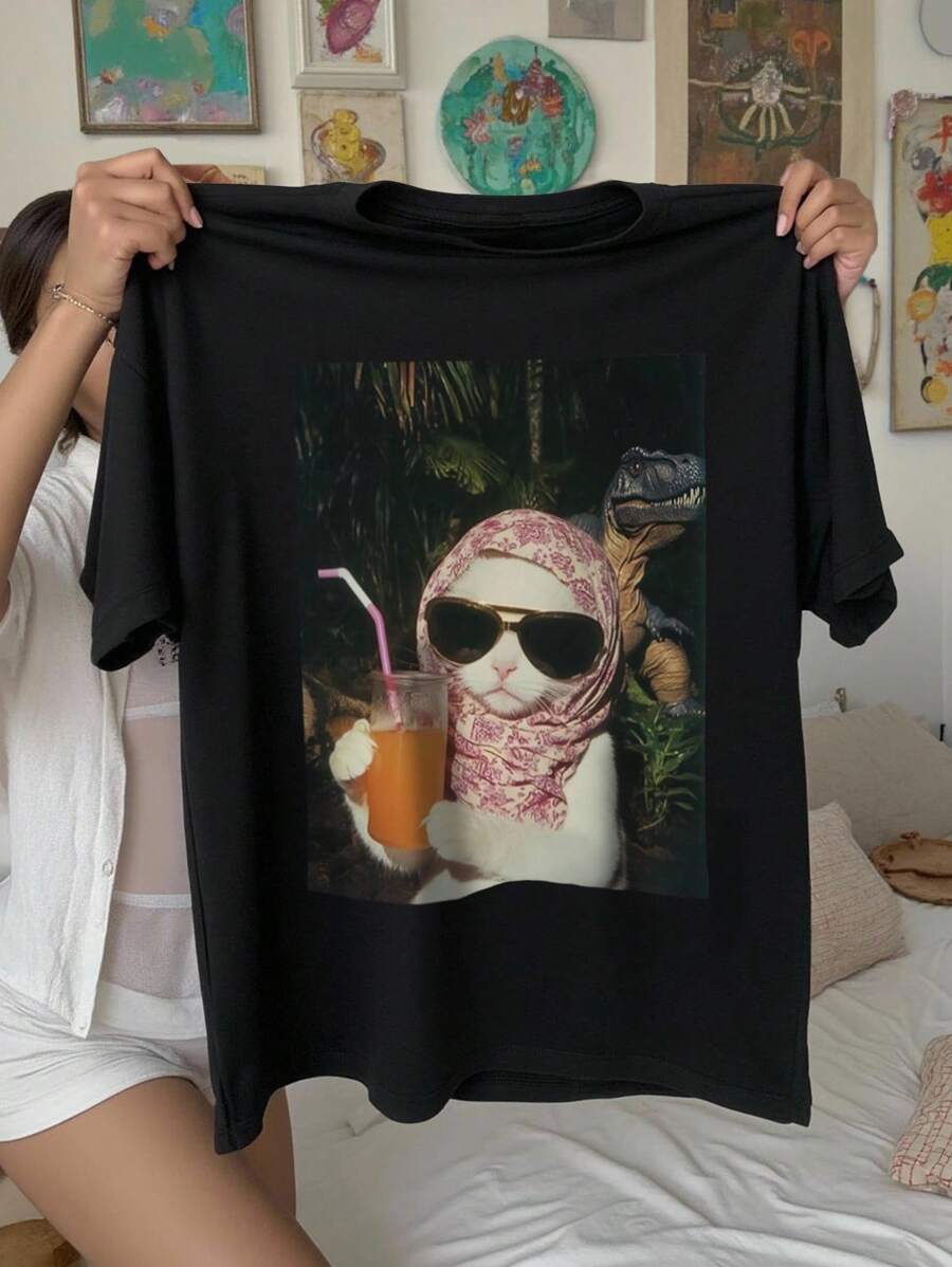 Step into laid-back vibes with the Chill Girl Vintage Graphic T-Shirt. This unisex tee features a quirky cat and meteor print that adds a dash of cosmic charm to your casual streetwear. Soft, comfortable, and effortlessly cool, it’s perfect for those who like to keep things chill while standing out in style. Whether you're out with friends or just lounging, this shirt brings fun and flair to every day.