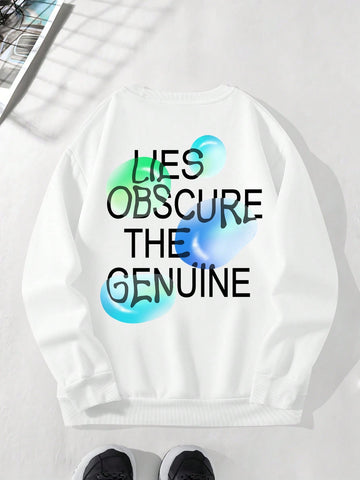 Bring good vibes with you wherever you go in our Chill Vibes Bubble Slogan Printed Sweatshirt for Men. This comfy sweatshirt features a playful bubble slogan print that is sure to make a statement. Stay laid-back and stylish in this must-have piece.