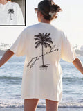 Introducing the Chill Vibes Only: Coconut Tree Pattern Beach Casual T-Shirt. Stay cool and stylish with this comfortable t-shirt. With a fun and playful coconut tree pattern, you'll feel like you're on a tropical vacation. Made for everyday wear, this t-shirt is perfect for casual beach days or relaxing at home.