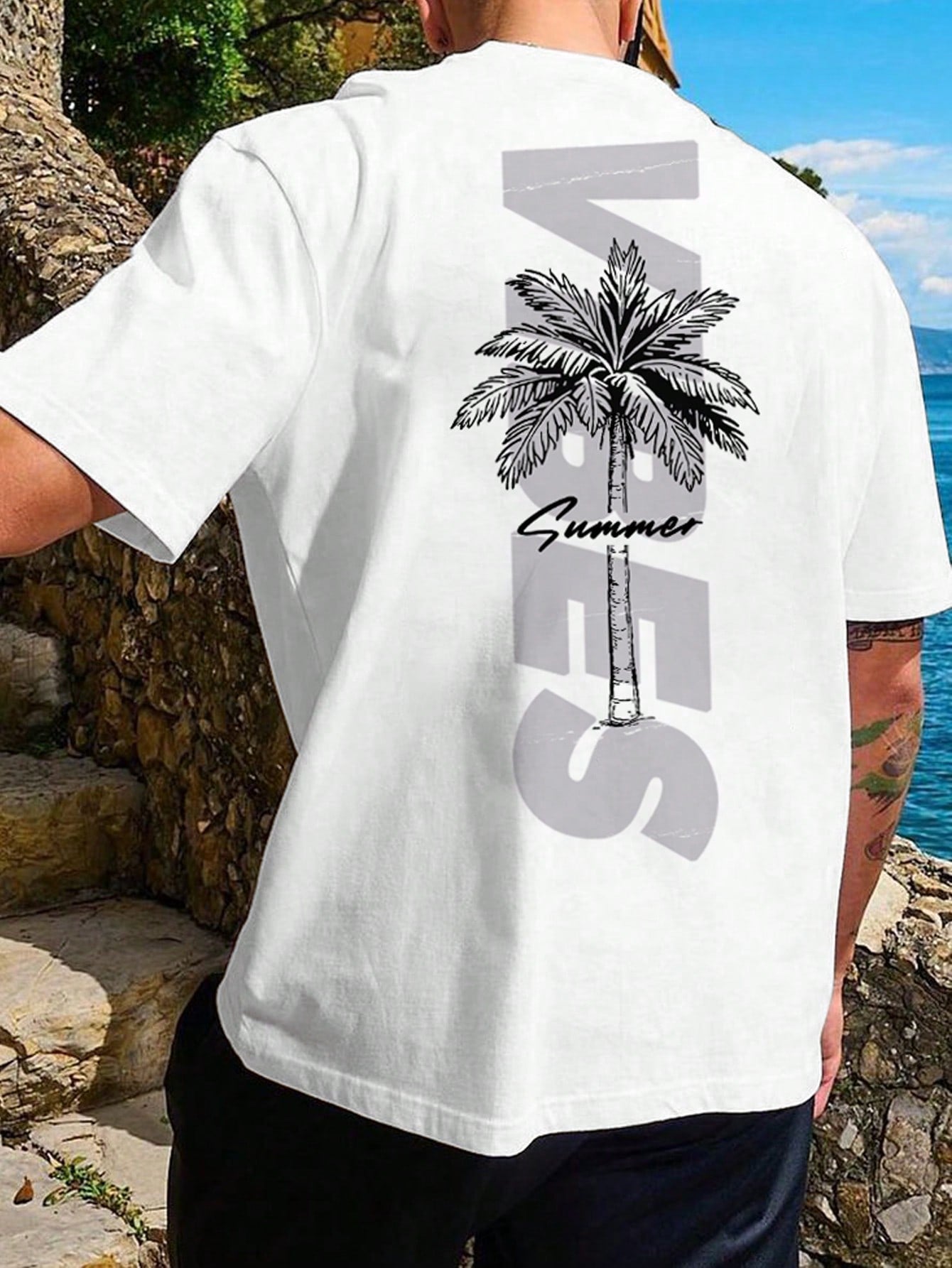 Get into the summer spirit with our Chill Vibes Only Men's Summer Palm Tree Graphic Tee. Stay cool and relaxed with the laid-back vibes of this graphic tee. Perfect for any casual occasion, this tee will become your go-to for summer adventures.