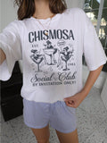 Join the Chismosa Social Club and show off your love for Mexican fashion with this quirky, funny tee. Perfect for Latina chisme enthusiasts, this shirt is a must-have for any fashionista. Make a statement and embrace your chismosa side with this unique t-shirt!