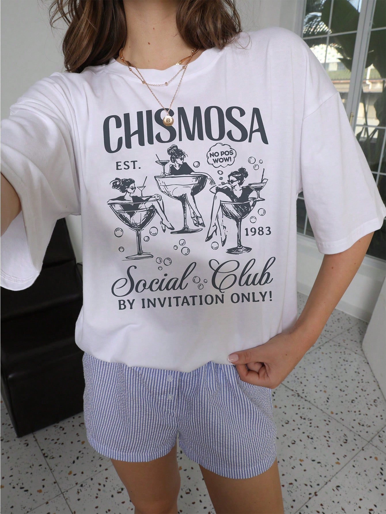 Join the Chismosa Social Club and show off your love for Mexican fashion with this quirky, funny tee. Perfect for Latina chisme enthusiasts, this shirt is a must-have for any fashionista. Make a statement and embrace your chismosa side with this unique t-shirt!
