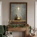 Christmas Nativity Canvas Wall Art, Holy Family Religious Holiday Decor